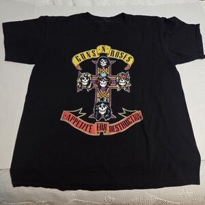 Guns N' Roses Appetite For Destruction Licensed Black Graphic Tee Size L